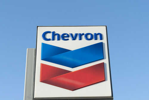 chevron394886458jpg Chevron logo sign against blue sky