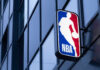 NBA logo on modern building facade