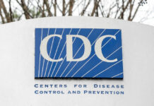 CDC sign on an outdoor monument
