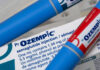 Ozempic syringe and box with dosage information