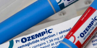 Ozempic syringe and box with dosage information
