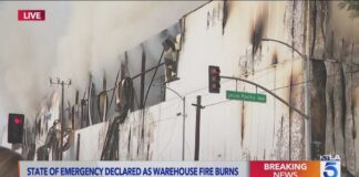 Structural integrity now more of a concern for crews fighting multi-day Boyle Heights warehouse fire