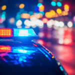 Ignored Warning Lets Predator Keep Hunting Police car lights at night street scene