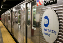 Random Violence Strikes The Subway Again New York City subway train at station platform