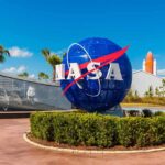 NASA Delivers A Rare Win For Taxpayers NASA globe sign at visitor complex entrance
