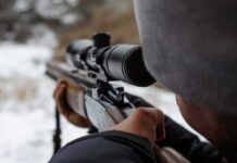 Wild Sniper Claim Ignites Record War person aiming a rifle with a scope outdoors