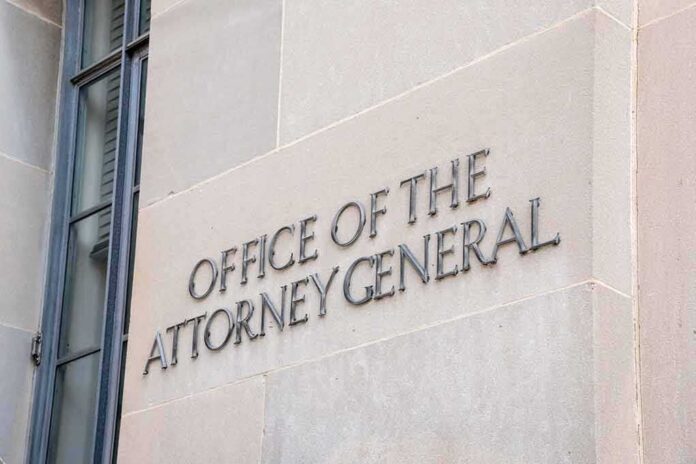 shutterstock_2268904247 Office of the Attorney General building sign on stone wall