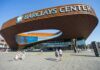 Women’s Basketball Just Got a New Showdown Barclays Center exterior with curved rust-colored facade