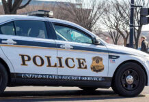 Curb-Crash Near White House Triggers Lockdown United States Secret Service police car on roadside.