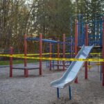 4 Children Dead Because of Laziness? Playground equipment wrapped with caution tape