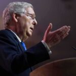 Senate Stunner: Where’d McConnell Go? elderly man in suit speaking at a podium