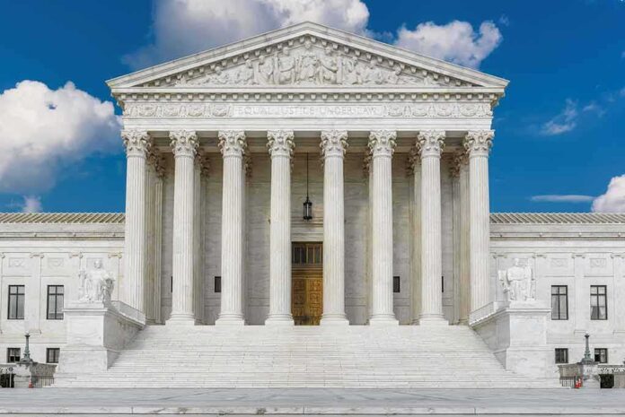 shutterstock_1896126421 United States Supreme Court building with classical columns