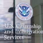 Door with U.S. government seal and office lettering