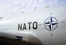 Europe’s American Security Blanket Just Got Smaller Aircraft fuselage with NATO emblem and lettering