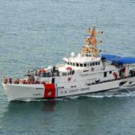 Chilling Debris Field – Survivors Unknown U.S. Coast Guard patrol boat cruising at sea